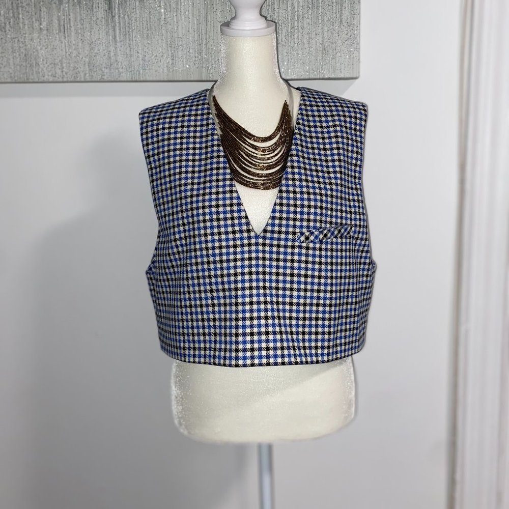 Zara Checked Crop Top